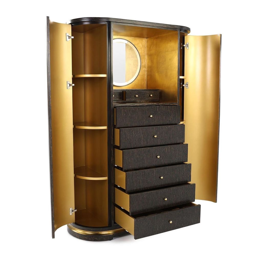 Cabinets & Curios Antique Gold Glow Armoire