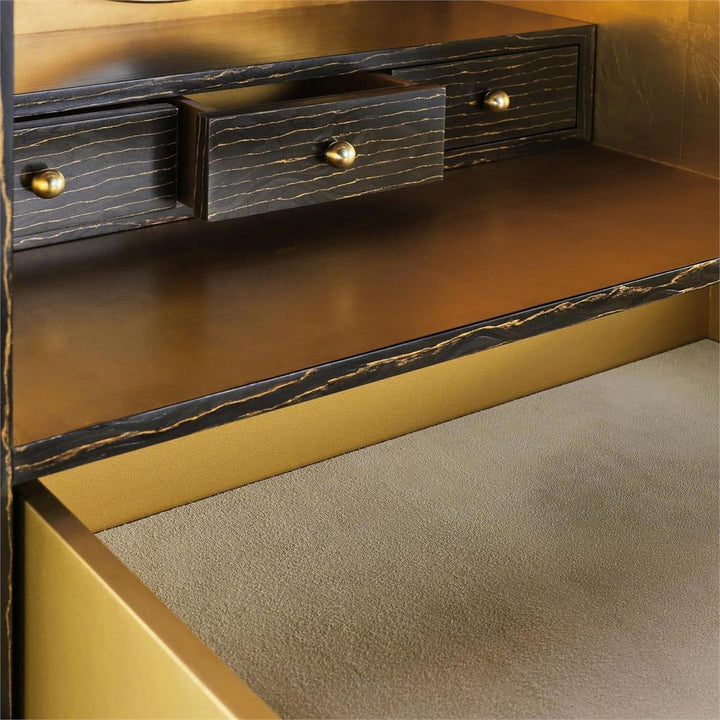 Cabinets & Curios Antique Gold Glow Armoire