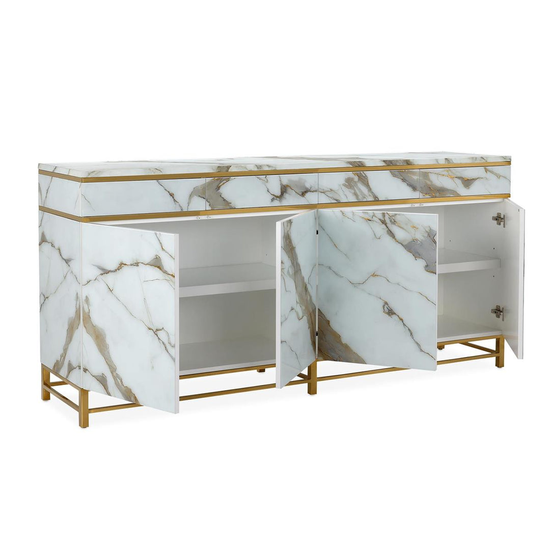 Marbled Four-Door Sideboard