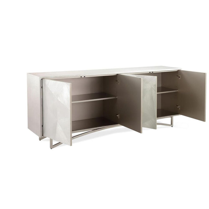 Sideboards & Credenzas Strata Four-Door Sideboard, Silver