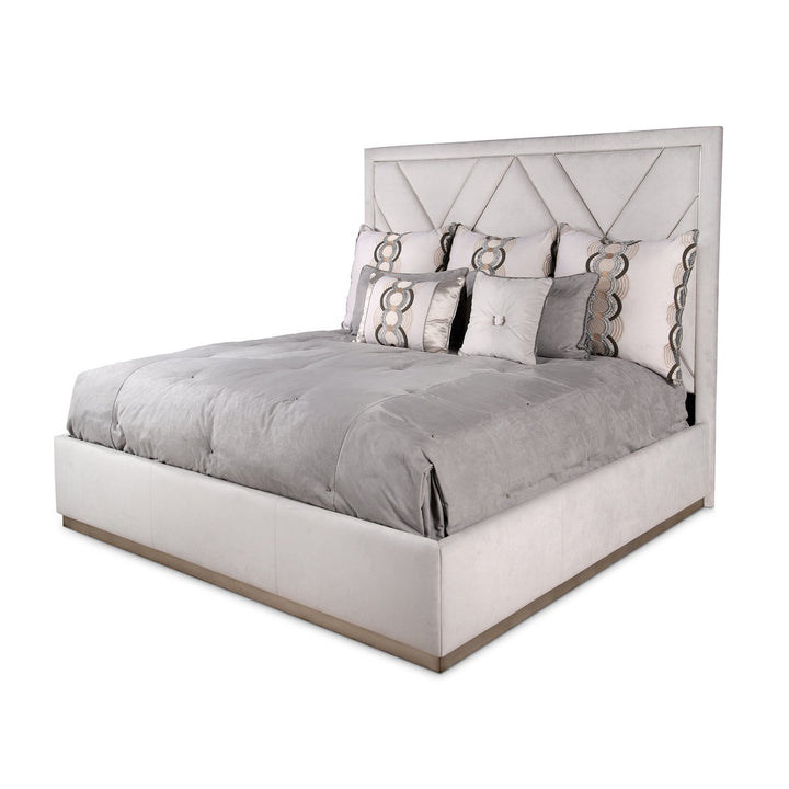 Kensington King Bed - Silver - Beech Wood