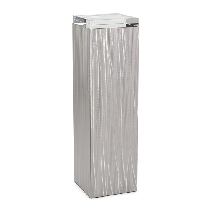 Ellery Brushed Stainless Steel Pedestal II - Gray