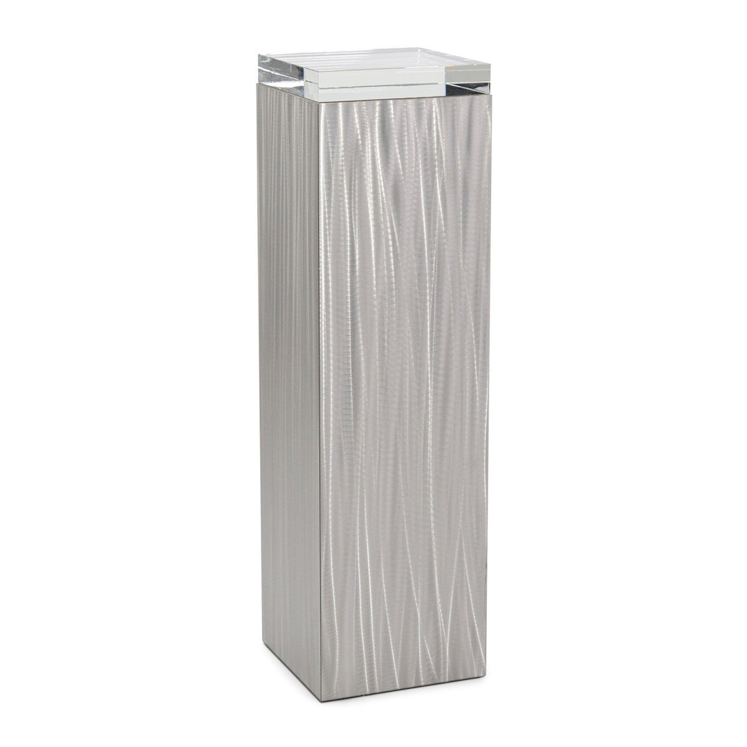 Graceful Brushed Stainless Steel Pedestal II - Gray