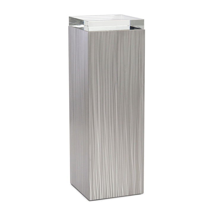 Ellery Brushed Stainless Steel Pedestal III - Gray