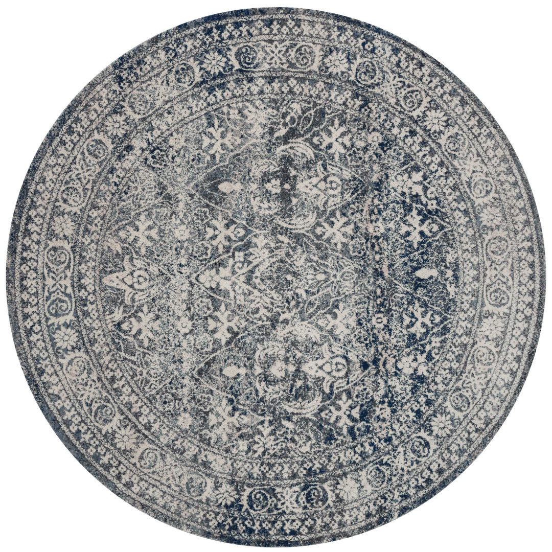 Magnolia Home By Joanna Gaines x Loloi Everly Slate 7'-10" x 7'-10" Round Area Rug