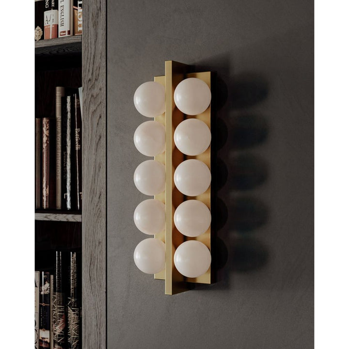 Wall Lighting Emille Wall Sconce - Vintage Brass 10 Lights