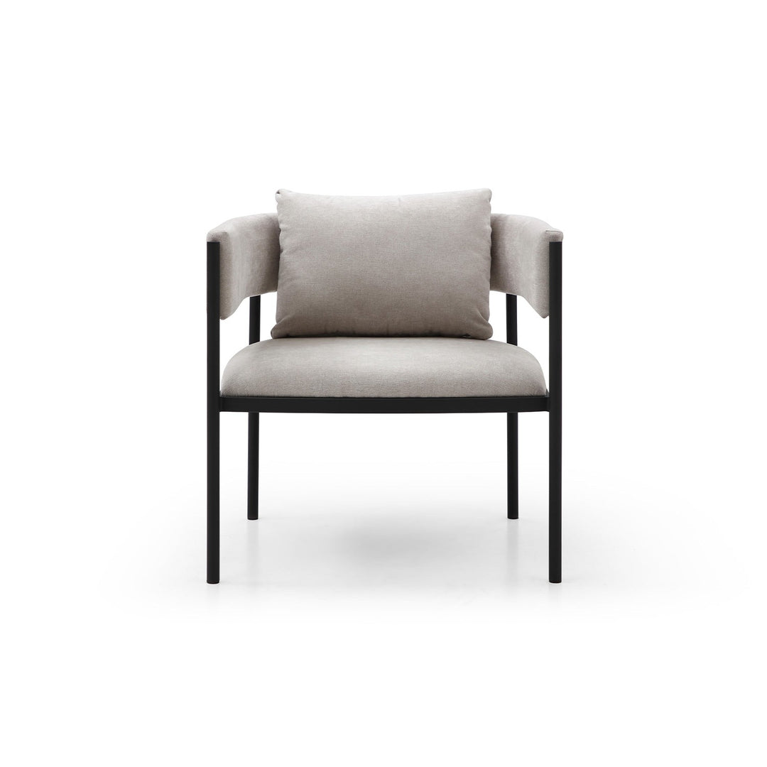 Envie Accent Chair-Whiteline Modern Living-WHITELINE-CH1821F-BEI/BLK-Lounge Chairs-2-France and Son