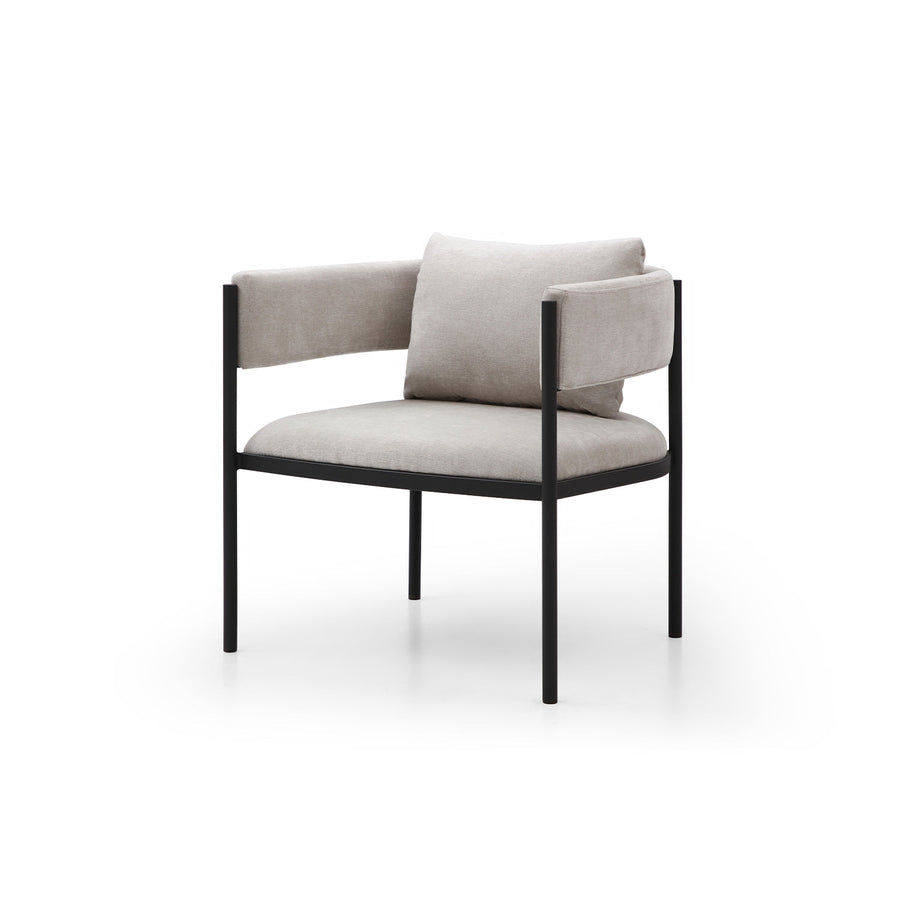 Envie Accent Chair-Whiteline Modern Living-WHITELINE-CH1821F-BEI/BLK-Lounge Chairs-1-France and Son