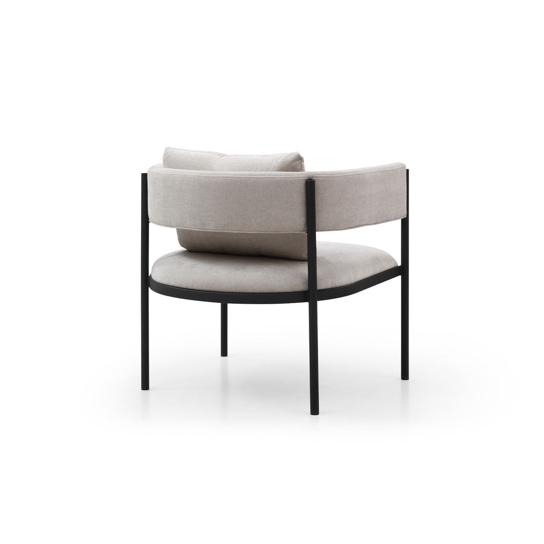 Envie Accent Chair-Whiteline Modern Living-WHITELINE-CH1821F-BEI/BLK-Lounge Chairs-4-France and Son