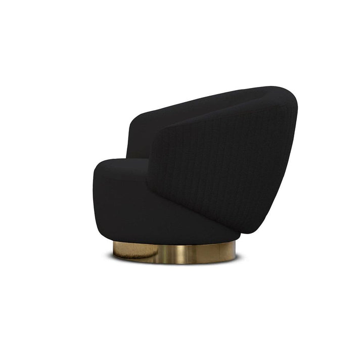 Erzin Swivel Accent Chair-Whiteline Modern Living-WHITELINE-CH1758F-BLK-Lounge ChairsBlack-3-France and Son
