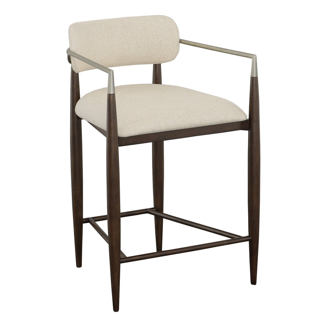 Gabriella Counter Stool - Tahitian Pearl - Metal,Beech Solids