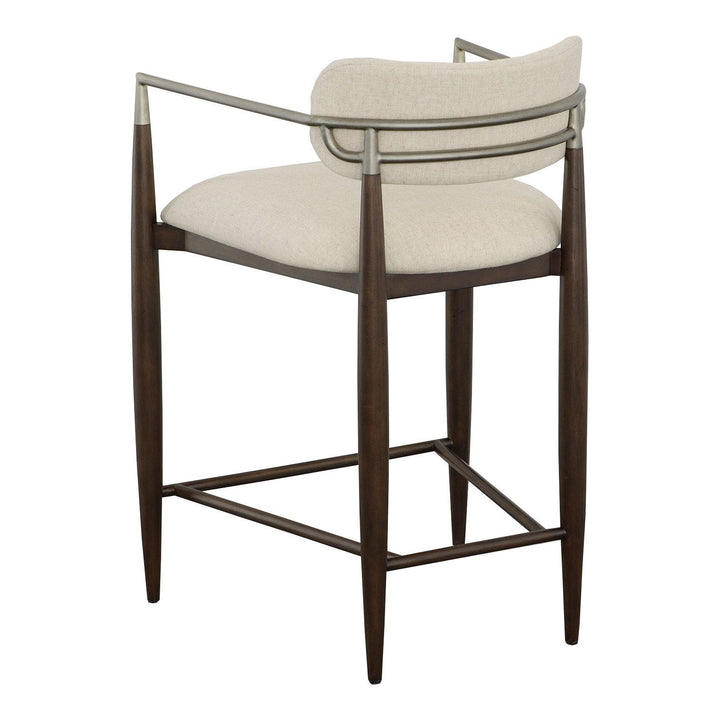 Gabriella Counter Stool - Tahitian Pearl - Metal,Beech Solids