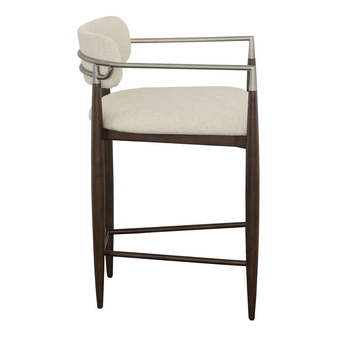 Gabriella Counter Stool - Tahitian Pearl - Metal,Beech Solids