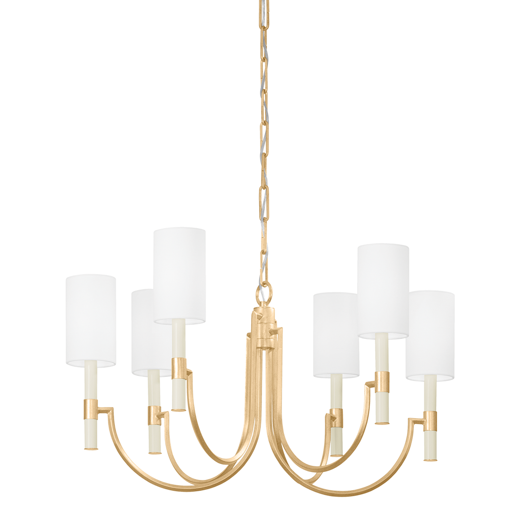 Gustine Chandelier - Vintage Gold Leaf