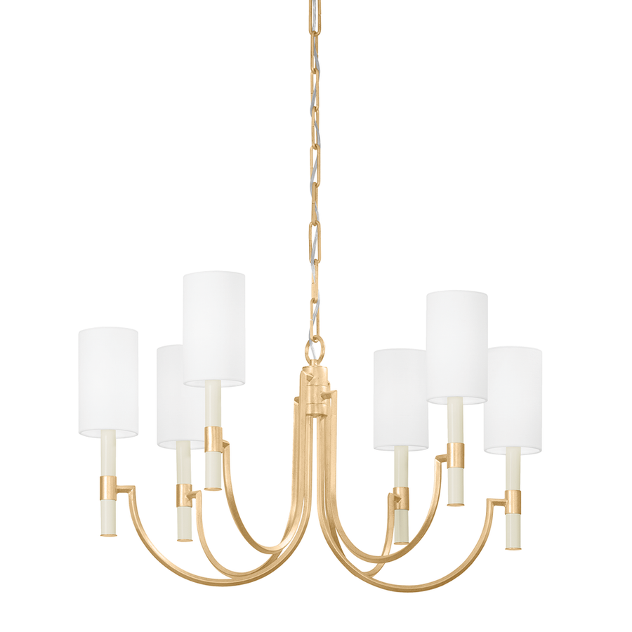 Chandeliers Gustine Chandelier - Vintage Gold Leaf
