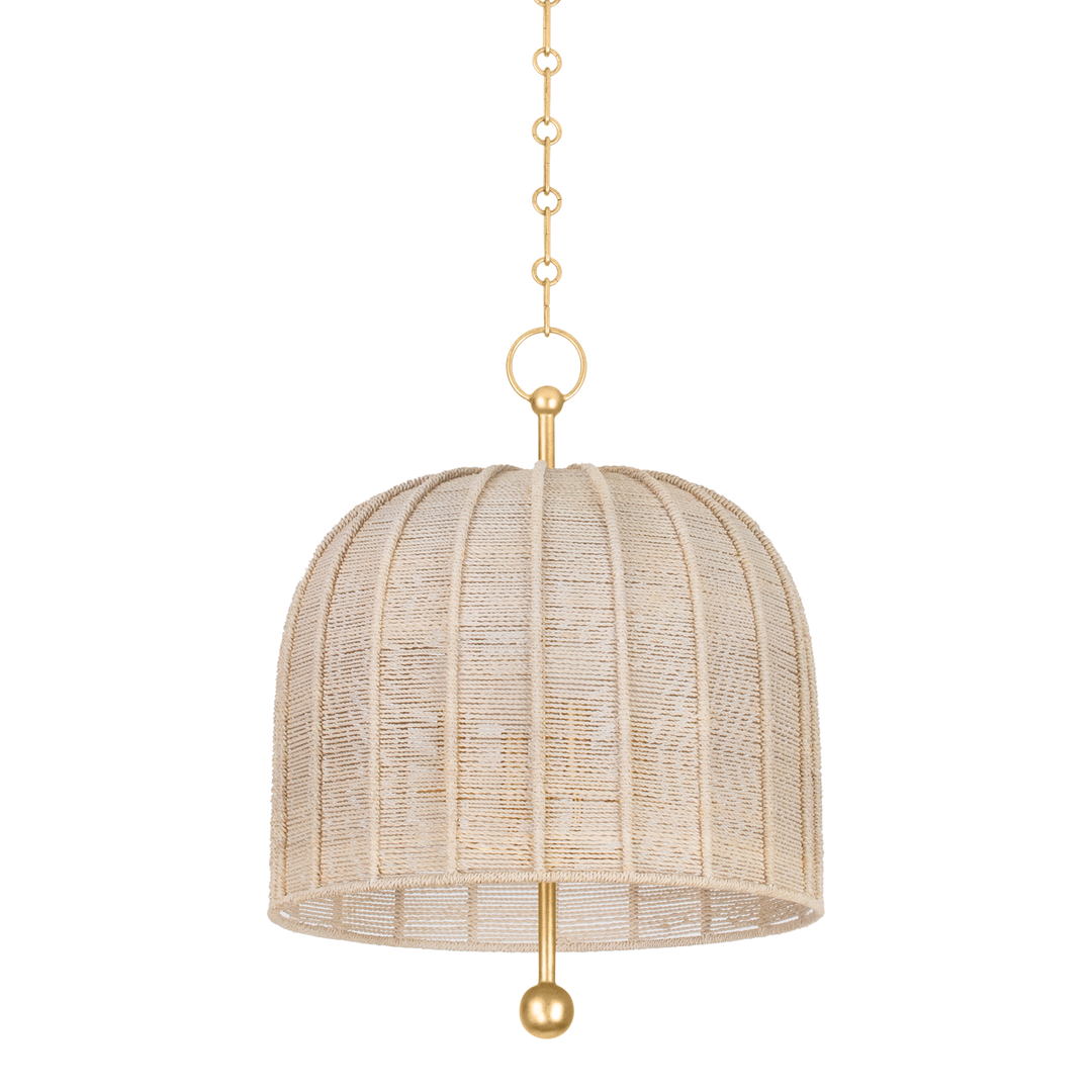 Lonnie Pendant - Vintage Gold Leaf