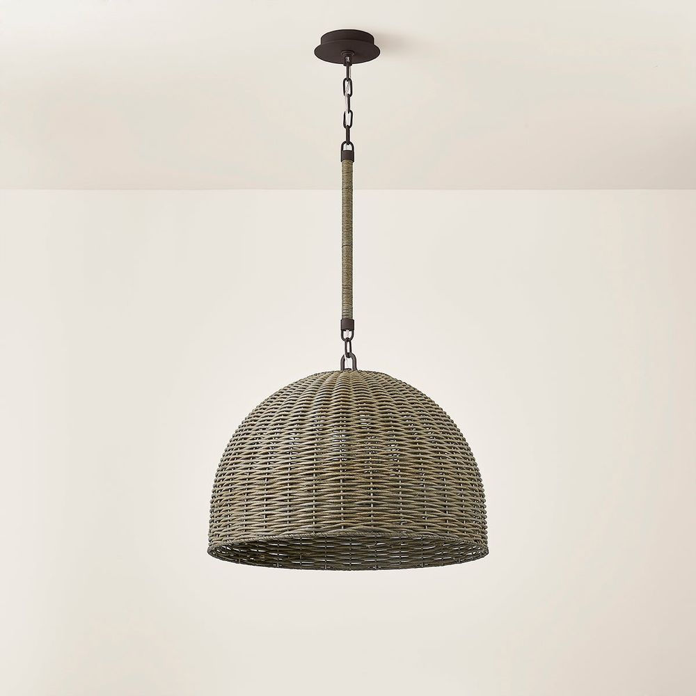 Outdoor Lighting: Ceiling Huxley Exterior Pendant - Textured Bronze
