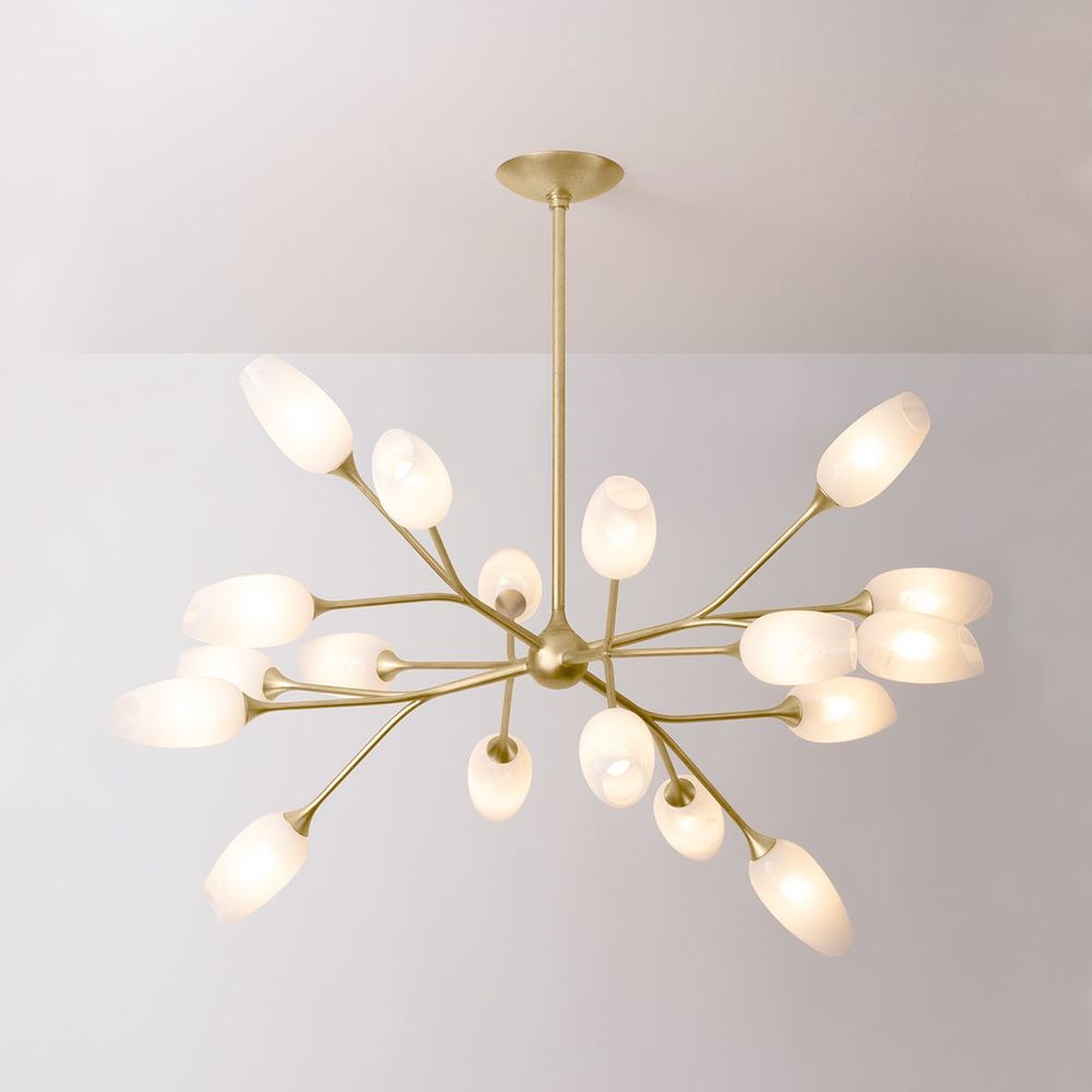 Aldean Chandelier - Vintage Gold Leaf