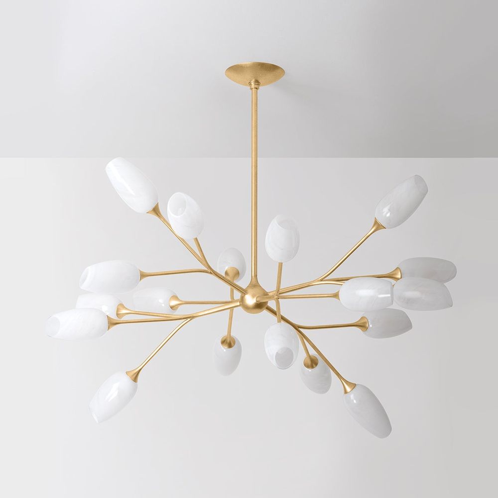 Aldean Chandelier - Vintage Gold Leaf