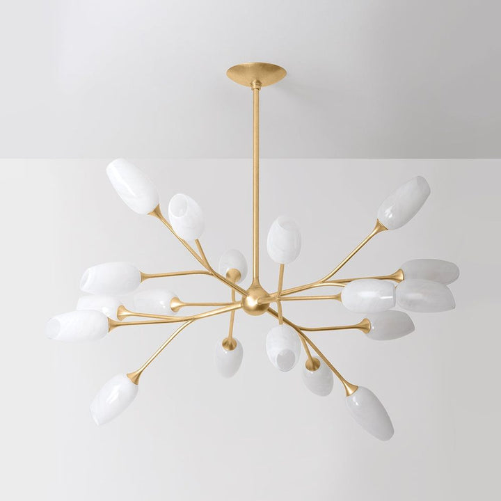 Aldean Chandelier - Vintage Gold Leaf