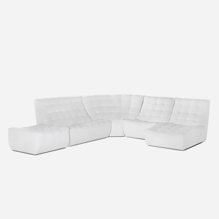 Morales Modular Sectional-France & Son-F218171WHT-F218172WHT-F218170WHT-F218175WHT-F218174WHT-SectionalsWhite-5pc Set-24-France and Son