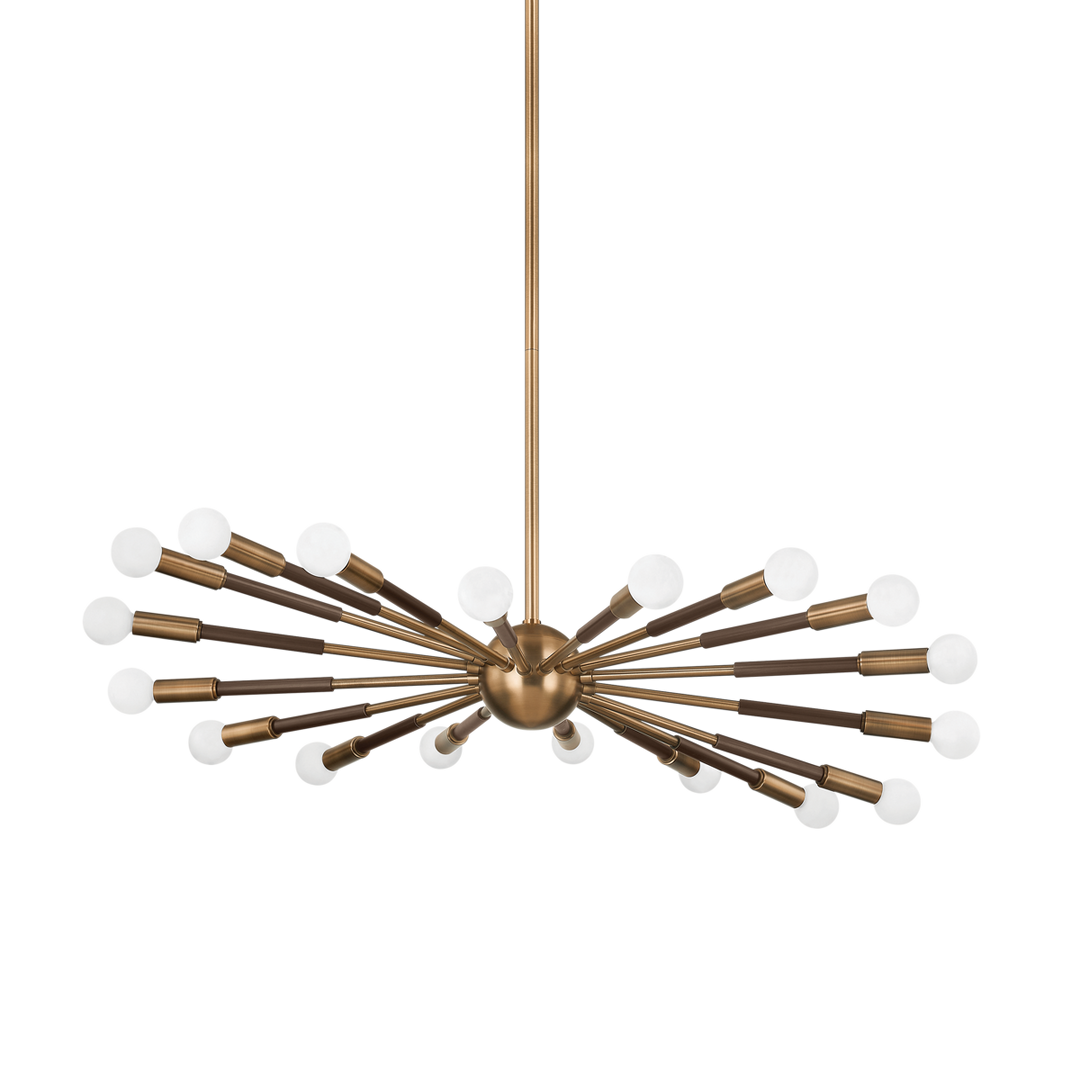 Obie Chandelier-Troy Lighting-TROY-F3036-PBR/BRZ-ChandeliersII - 9.25"H x 36.25"W-4-France and Son