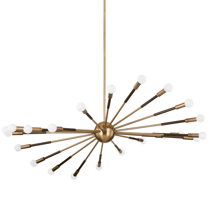 Obie Chandelier-Troy Lighting-TROY-F3051-PBR/BRZ-ChandeliersI - 11.50"H x 50.75"W-1-France and Son