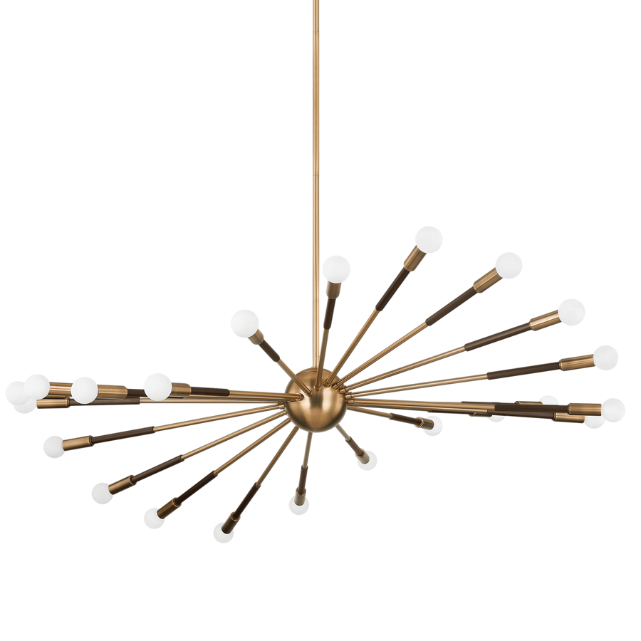 Obie Chandelier-Troy Lighting-TROY-F3051-PBR/BRZ-ChandeliersI - 11.50"H x 50.75"W-1-France and Son