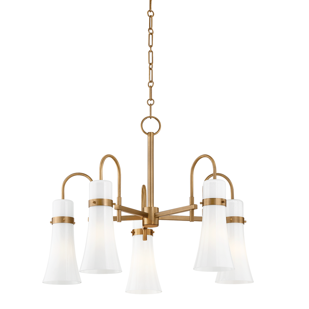 Maple Chandelier - Patina Brass