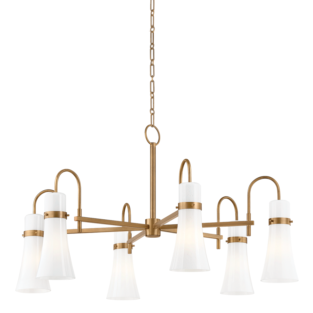 Maple Chandelier - Patina Brass