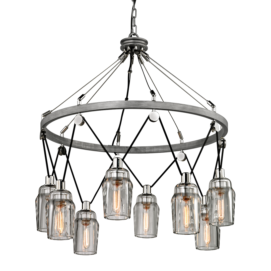 Citizen Chandelier - Graphite And Polished Nickel