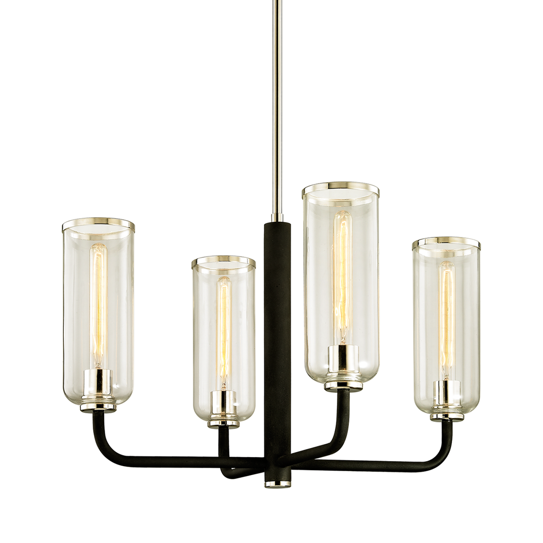 Aeon Chandelier - Carbide Blk & Pol Nickel