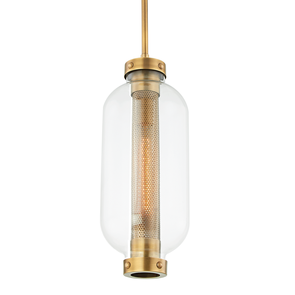 Outdoor Lighting: Ceiling Atwater Pendant - Patina Brass
