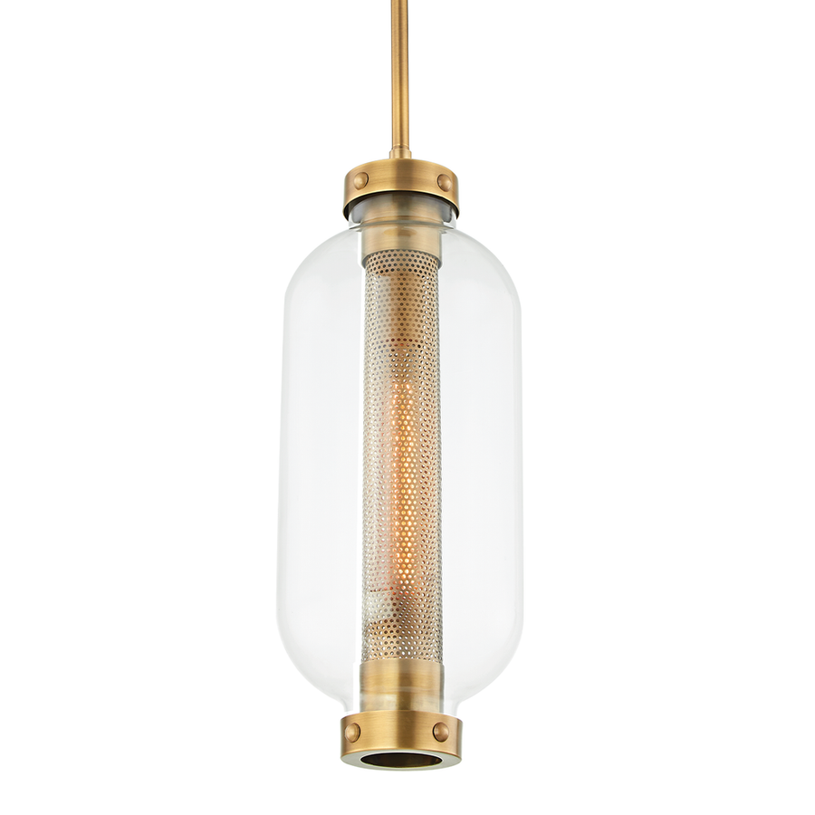 Outdoor Lighting: Ceiling Atwater Pendant - Patina Brass