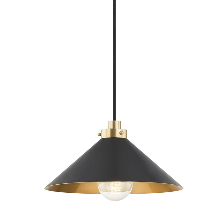 Clivedon Pendant-Hudson Valley-HVL-MDS1401-AGB/DB-PendantsSmall-Distressed Brass-1-France and Son