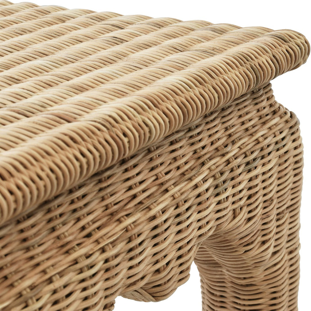 Fabian - Ming Style Console Table In Woven Rattan