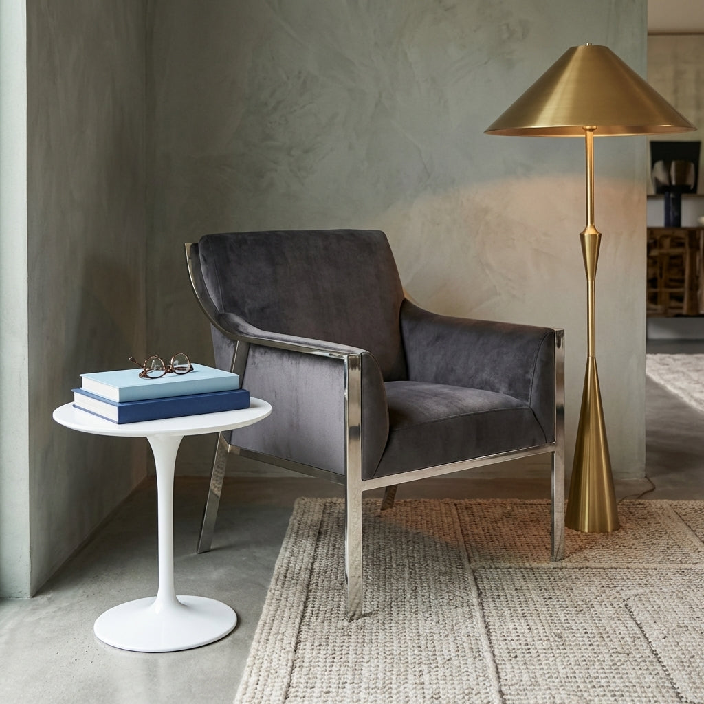 Hyde Armchair - Bella Black Velvet