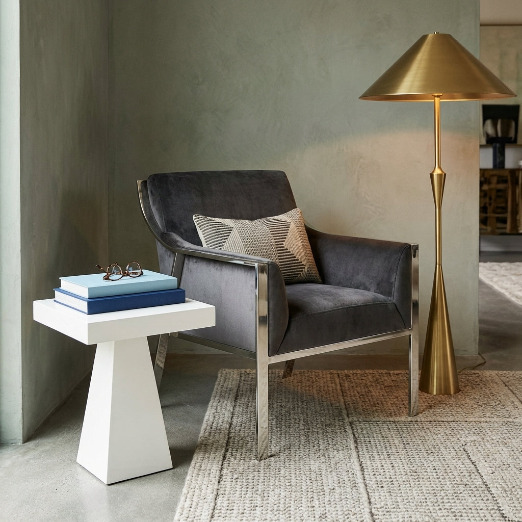 Hyde Armchair - Bella Black Velvet