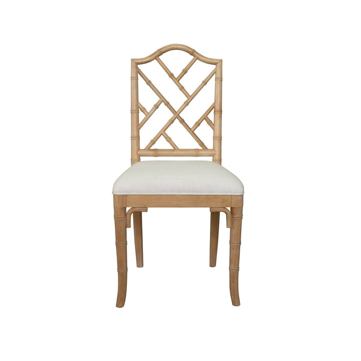 Fairfield - Chippendale Style Bamboo Dining Chair In Cerused Oak