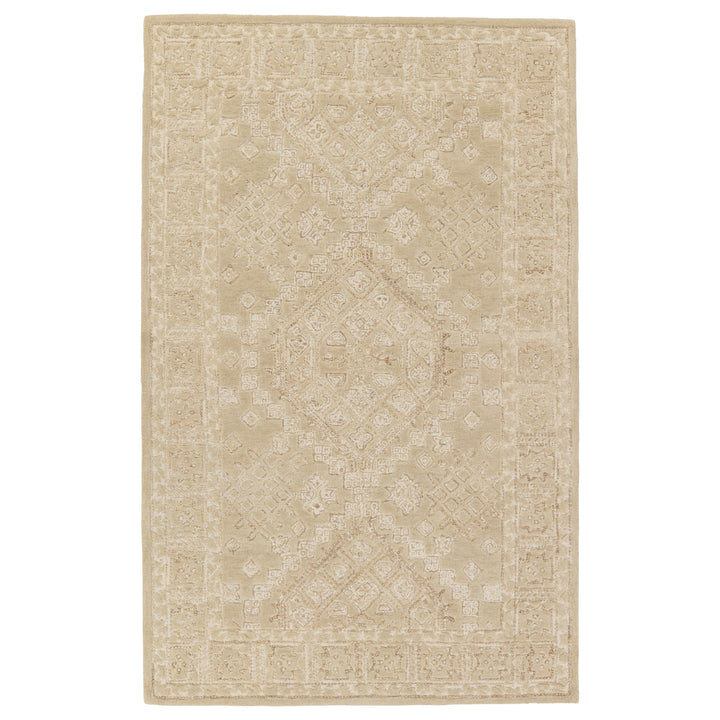 Jaipur Living Tomoe Handmade Medallion Tan/ Cream Area Rug (10'X14')