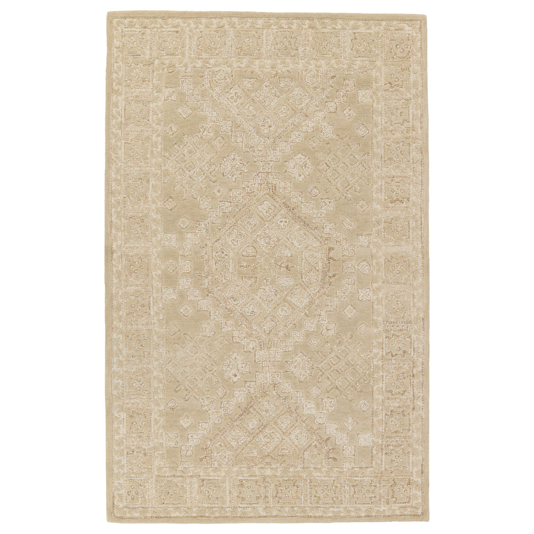 Jaipur Living Tomoe Handmade Medallion Tan/ Cream Area Rug (5'X8')