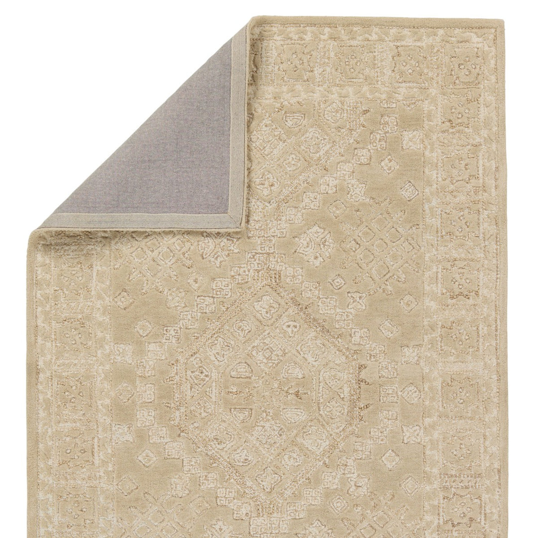 Jaipur Living Tomoe Handmade Medallion Tan/ Cream Area Rug (10'X14')