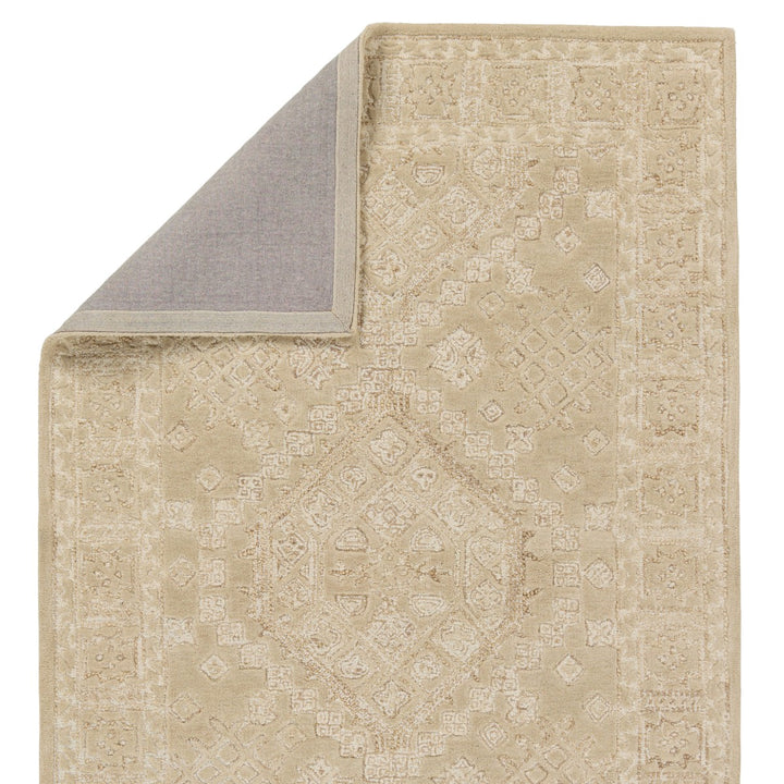 Jaipur Living Tomoe Handmade Medallion Tan/ Cream Area Rug (9'X12')