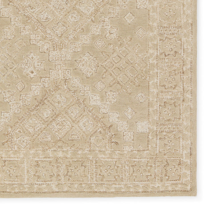 Jaipur Living Tomoe Handmade Medallion Tan/ Cream Area Rug (10'X14')