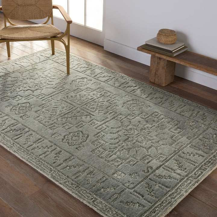 Jaipur Living Keller Handmade Medallion Gray/ Cream Area Rug (8'X10')