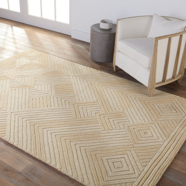 Jaipur Living Silva Handmade Chevron Beige Area Rug (9'X12')