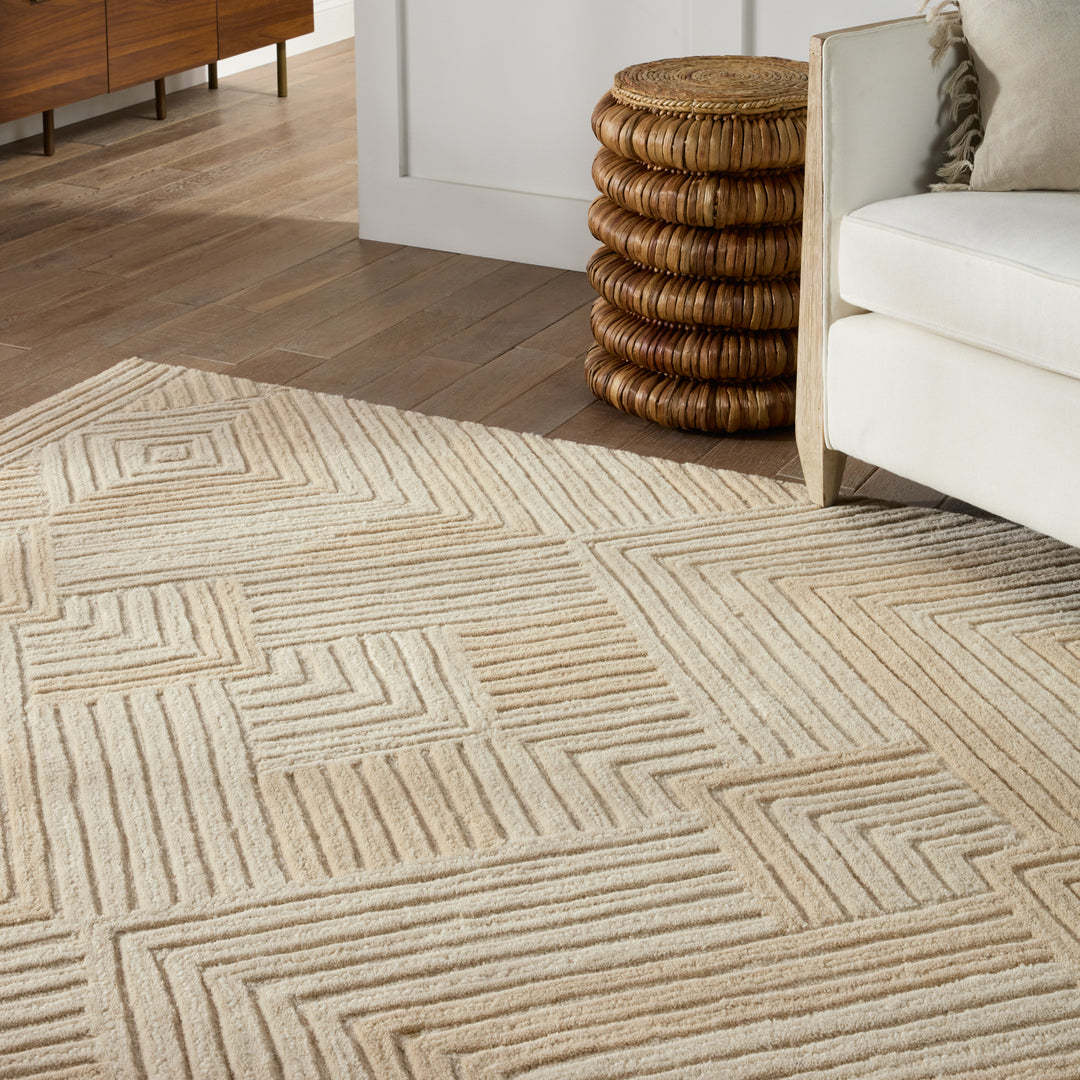 Jaipur Living Silva Handmade Chevron Beige Area Rug (9'X12')