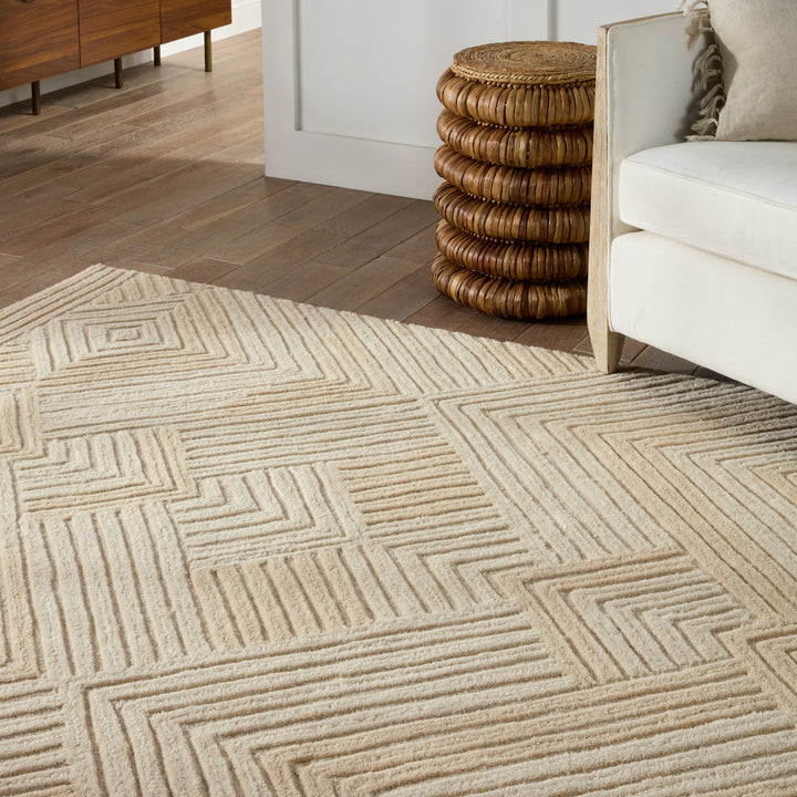 Jaipur Living Silva Handmade Chevron Beige Area Rug (5'X8')