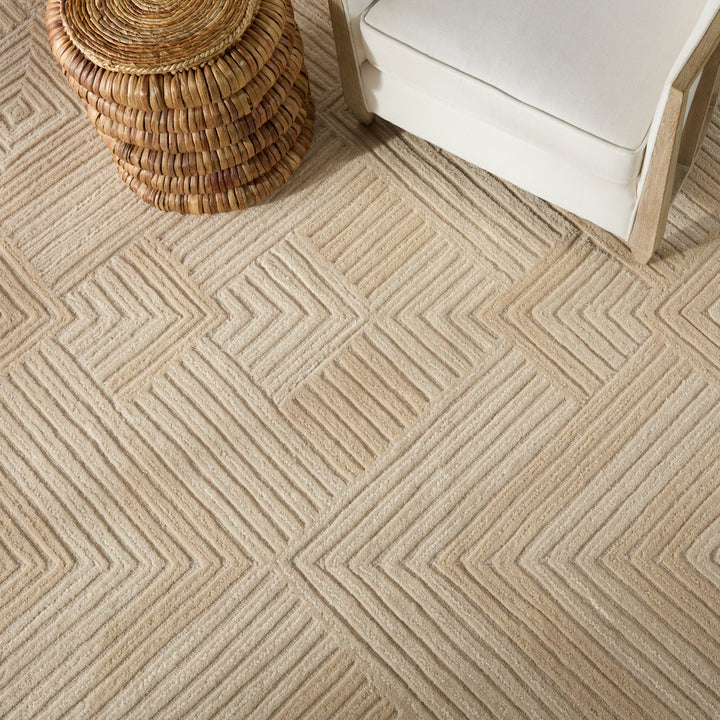 Jaipur Living Silva Handmade Chevron Beige Area Rug (10'X14')