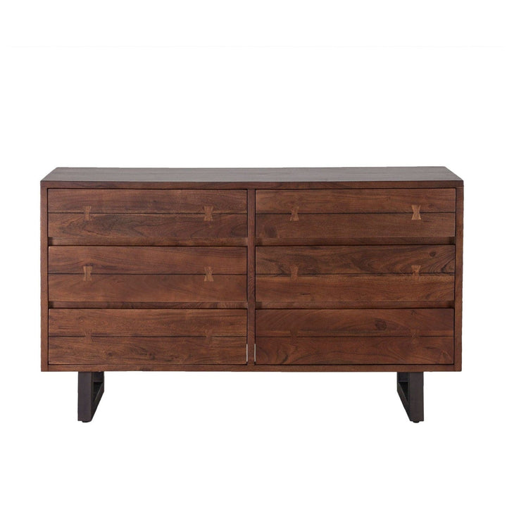 Aspen Acacia Wood Live Edge Dresser-Home Trends & Designs-HOMETD-FAS-DR58WN-6D-Dressers-3-France and Son